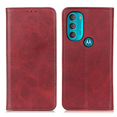 Coque Portefeuille Livre Cuir Etui Clapet A02D pour Motorola Moto G71 5G Rouge