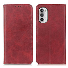 Coque Portefeuille Livre Cuir Etui Clapet A02D pour Motorola Moto G71s 5G Rouge