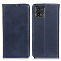 Coque Portefeuille Livre Cuir Etui Clapet A02D pour Motorola Moto G72 Bleu