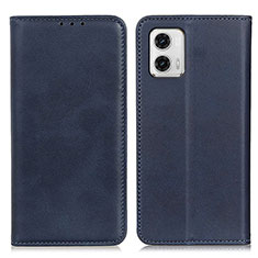 Coque Portefeuille Livre Cuir Etui Clapet A02D pour Motorola Moto G73 5G Bleu