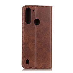 Coque Portefeuille Livre Cuir Etui Clapet A02D pour Motorola Moto One Fusion Marron