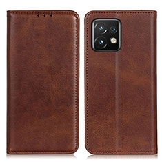 Coque Portefeuille Livre Cuir Etui Clapet A02D pour Motorola Moto X40 5G Marron