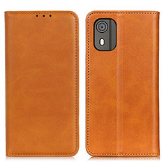 Coque Portefeuille Livre Cuir Etui Clapet A02D pour Nokia C02 Brun Clair