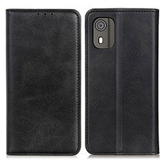 Coque Portefeuille Livre Cuir Etui Clapet A02D pour Nokia C02 Noir