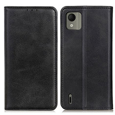 Coque Portefeuille Livre Cuir Etui Clapet A02D pour Nokia C110 Noir