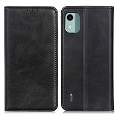 Coque Portefeuille Livre Cuir Etui Clapet A02D pour Nokia C12 Plus Noir