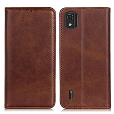 Coque Portefeuille Livre Cuir Etui Clapet A02D pour Nokia C2 2nd Edition Marron