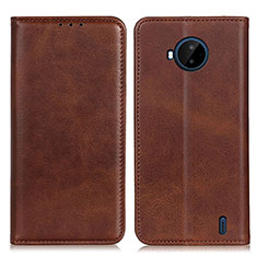 Coque Portefeuille Livre Cuir Etui Clapet A02D pour Nokia C20 Plus Marron