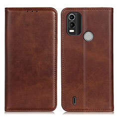 Coque Portefeuille Livre Cuir Etui Clapet A02D pour Nokia C21 Plus Marron