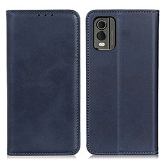 Coque Portefeuille Livre Cuir Etui Clapet A02D pour Nokia C210 Bleu