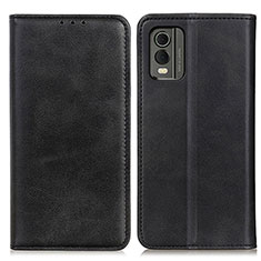 Coque Portefeuille Livre Cuir Etui Clapet A02D pour Nokia C210 Noir