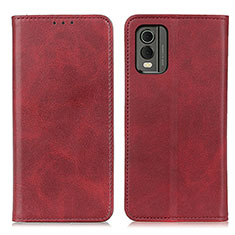 Coque Portefeuille Livre Cuir Etui Clapet A02D pour Nokia C32 Rouge