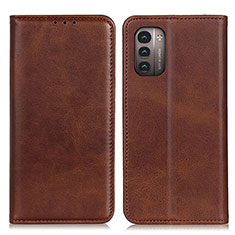 Coque Portefeuille Livre Cuir Etui Clapet A02D pour Nokia G11 Marron