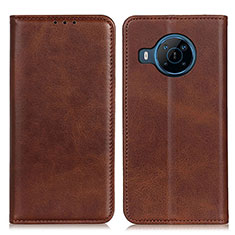 Coque Portefeuille Livre Cuir Etui Clapet A02D pour Nokia X100 5G Marron