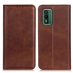 Coque Portefeuille Livre Cuir Etui Clapet A02D pour Nokia XR21 Marron