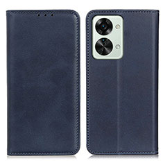 Coque Portefeuille Livre Cuir Etui Clapet A02D pour OnePlus Nord 2T 5G Bleu