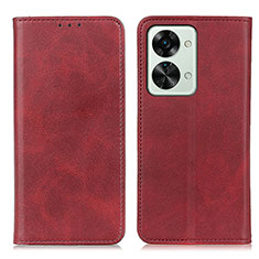 Coque Portefeuille Livre Cuir Etui Clapet A02D pour OnePlus Nord 2T 5G Rouge