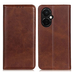 Coque Portefeuille Livre Cuir Etui Clapet A02D pour OnePlus Nord CE 3 Lite 5G Marron