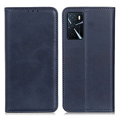 Coque Portefeuille Livre Cuir Etui Clapet A02D pour Oppo A16 Bleu