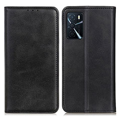 Coque Portefeuille Livre Cuir Etui Clapet A02D pour Oppo A16 Noir