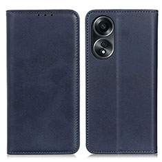 Coque Portefeuille Livre Cuir Etui Clapet A02D pour Oppo A18 Bleu