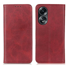 Coque Portefeuille Livre Cuir Etui Clapet A02D pour Oppo A38 Rouge