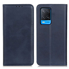 Coque Portefeuille Livre Cuir Etui Clapet A02D pour Oppo A54 4G Bleu