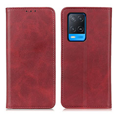 Coque Portefeuille Livre Cuir Etui Clapet A02D pour Oppo A54 4G Rouge