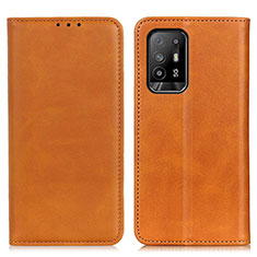 Coque Portefeuille Livre Cuir Etui Clapet A02D pour Oppo A95 5G Brun Clair