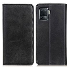 Coque Portefeuille Livre Cuir Etui Clapet A02D pour Oppo F19 Pro Noir