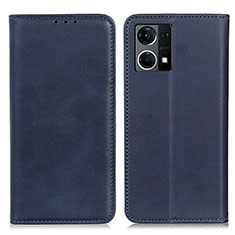 Coque Portefeuille Livre Cuir Etui Clapet A02D pour Oppo F21 Pro 4G Bleu