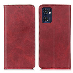 Coque Portefeuille Livre Cuir Etui Clapet A02D pour Oppo Find X5 Lite 5G Rouge