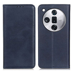 Coque Portefeuille Livre Cuir Etui Clapet A02D pour Oppo Find X7 5G Bleu