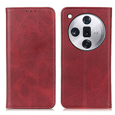 Coque Portefeuille Livre Cuir Etui Clapet A02D pour Oppo Find X7 5G Rouge