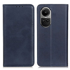 Coque Portefeuille Livre Cuir Etui Clapet A02D pour Oppo Reno10 5G Bleu