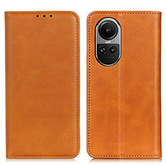 Coque Portefeuille Livre Cuir Etui Clapet A02D pour Oppo Reno10 5G Brun Clair