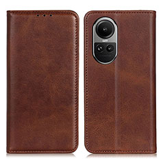 Coque Portefeuille Livre Cuir Etui Clapet A02D pour Oppo Reno10 Pro 5G Marron