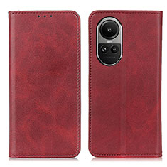 Coque Portefeuille Livre Cuir Etui Clapet A02D pour Oppo Reno10 Pro 5G Rouge