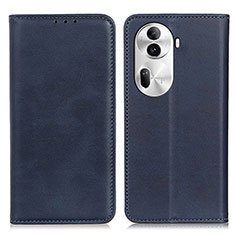 Coque Portefeuille Livre Cuir Etui Clapet A02D pour Oppo Reno11 Pro 5G Bleu