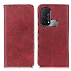 Coque Portefeuille Livre Cuir Etui Clapet A02D pour Oppo Reno5 A Rouge