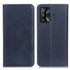 Coque Portefeuille Livre Cuir Etui Clapet A02D pour Oppo Reno6 Lite Bleu