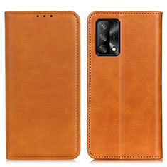 Coque Portefeuille Livre Cuir Etui Clapet A02D pour Oppo Reno6 Lite Brun Clair