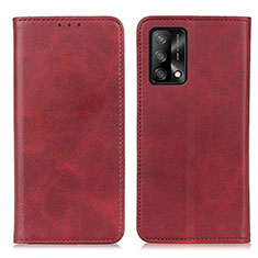 Coque Portefeuille Livre Cuir Etui Clapet A02D pour Oppo Reno6 Lite Rouge