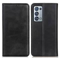 Coque Portefeuille Livre Cuir Etui Clapet A02D pour Oppo Reno6 Pro 5G Noir