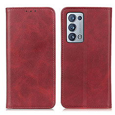 Coque Portefeuille Livre Cuir Etui Clapet A02D pour Oppo Reno6 Pro+ Plus 5G Rouge