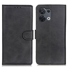 Coque Portefeuille Livre Cuir Etui Clapet A02D pour Oppo Reno8 Pro+ Plus 5G Noir