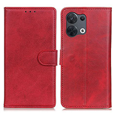 Coque Portefeuille Livre Cuir Etui Clapet A02D pour Oppo Reno9 Pro 5G Rouge