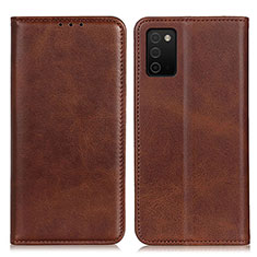 Coque Portefeuille Livre Cuir Etui Clapet A02D pour Samsung Galaxy A03s Marron