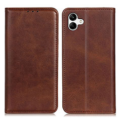 Coque Portefeuille Livre Cuir Etui Clapet A02D pour Samsung Galaxy A04 4G Marron