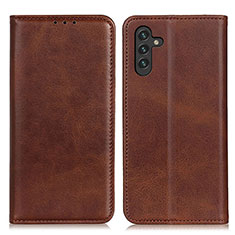 Coque Portefeuille Livre Cuir Etui Clapet A02D pour Samsung Galaxy A04s Marron